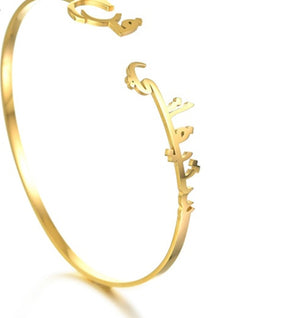 C002 Personalisiertes Gold-Armband mit arabischer Schrift C002 Personalisiertes Gold-Armband mit arabischer Schrift