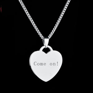 C016 Personalsierter Herzanhänger mt Laser eingraviert C016 Personalsierter Herzanhänger mt Laser eingraviert