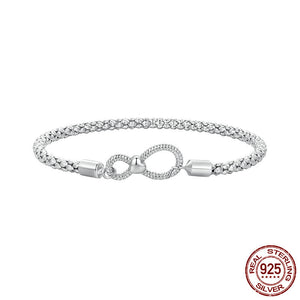 C69 - S925 Sterling Silver Infinity Loop Ladies Bracelet C69 - S925 Sterling Silver Infinity Loop Ladies Bracelet