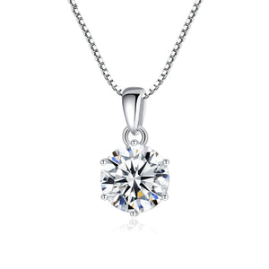C99 - Fashion Six Prong Moissanite Pendant Necklace C99 - Fashion Six Prong Moissanite Pendant Necklace