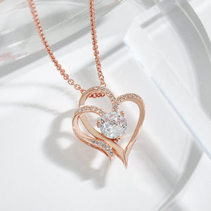 C049 - Zircon Double Love Necklace C049 - Zircon Double Love Necklace