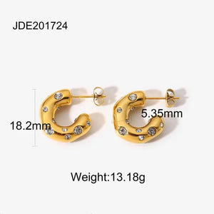 B02 - 18K Gold Hoop Earrings B02 - 18K Gold Hoop Earrings