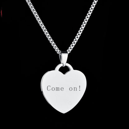 C016 Personalsierter Herzanhänger mt Laser eingraviert