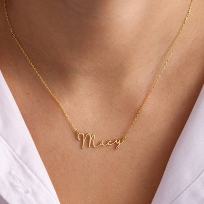 C25 - Name necklace 18k gold plated