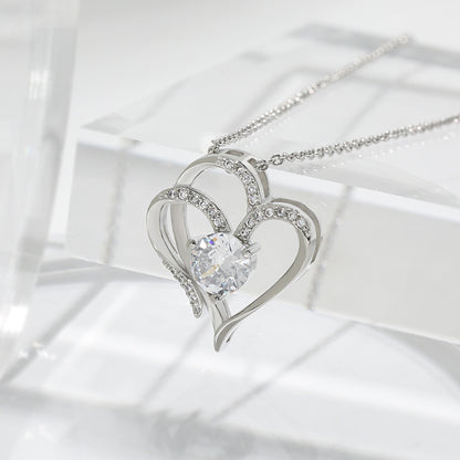 C49 - Zircon Double Love Necklace