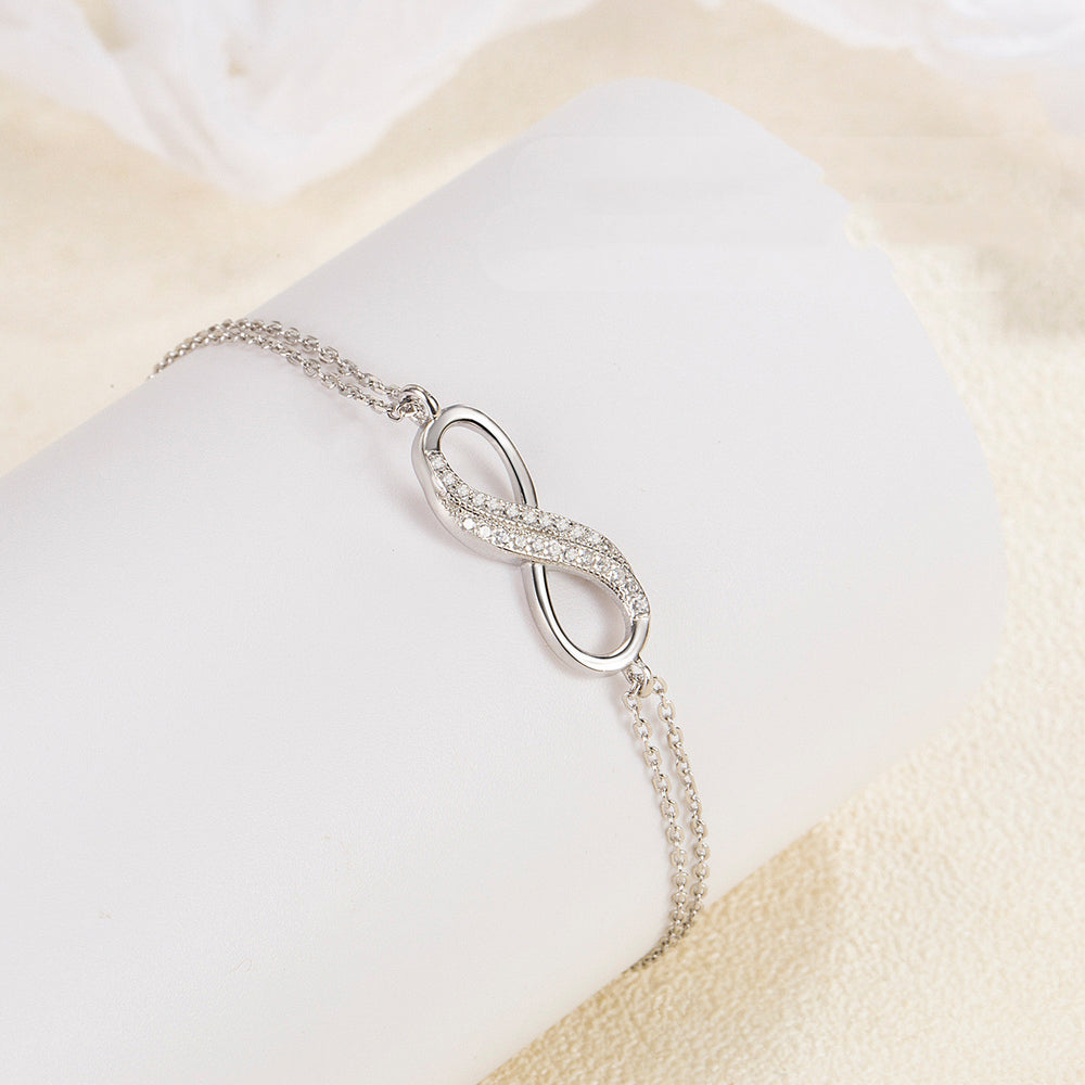 C68 - Infinity-Armband in 925 Sterling Silber